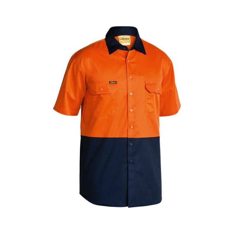 Bisley Cool Lightweight Hi Vis Shirt BS1895 - Image 3