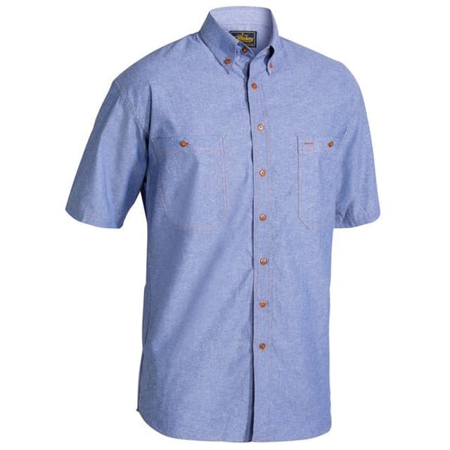 Bisley Short Sleeve Chambray Shirt B71407 | Western Work Wear
