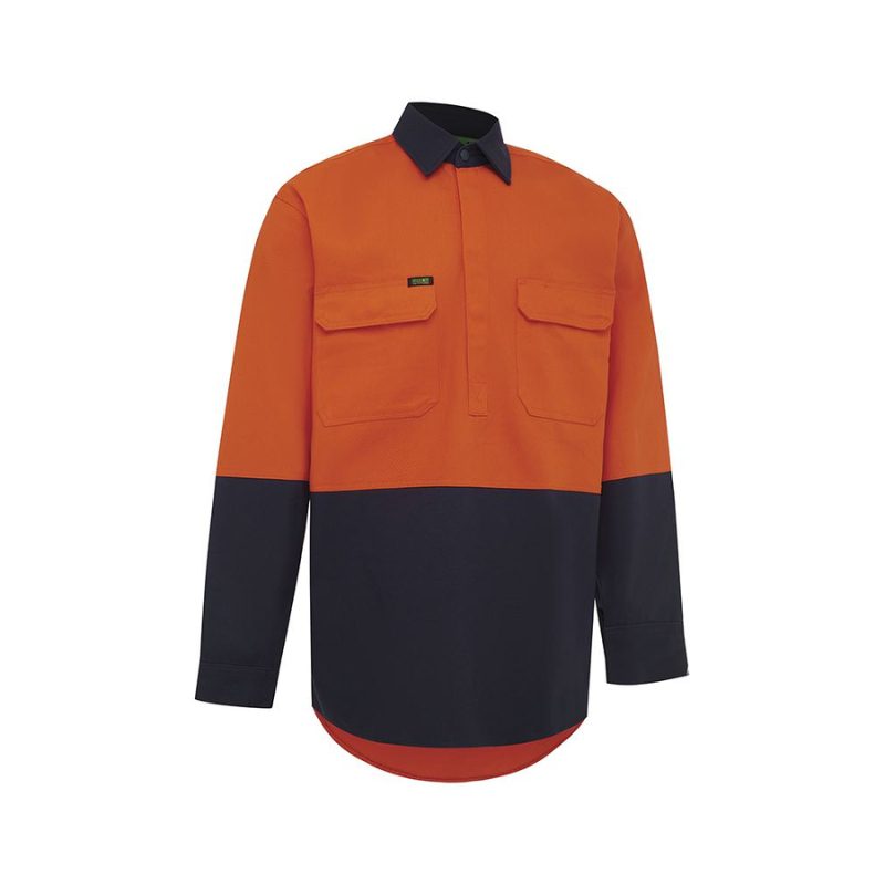 Workit Hi Vis Closed Front Dual Weight Welders Shirt 2027