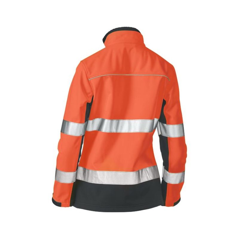 Bisley Ladies Taped Hi Vis Soft Shell Jacket BJL6059T - Image 4