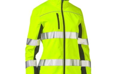 Bisley Ladies Taped Hi Vis Soft Shell Jacket BJL6059T