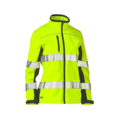Bisley Ladies Taped Hi Vis Soft Shell Jacket BJL6059T