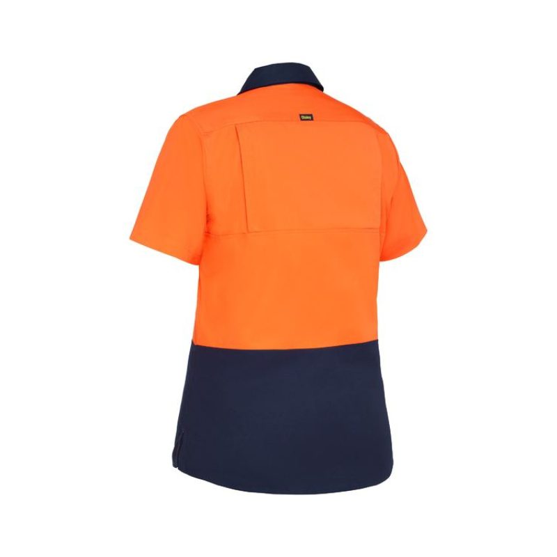 Bisley Ladies Cool Lightweight Hi Vis Drill Shirt BL1895 - Image 2