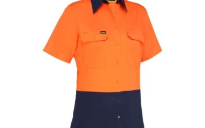 Bisley Ladies Cool Lightweight Hi Vis Drill Shirt BL1895
