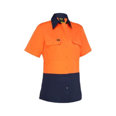 Bisley Ladies Cool Lightweight Hi Vis Drill Shirt BL1895