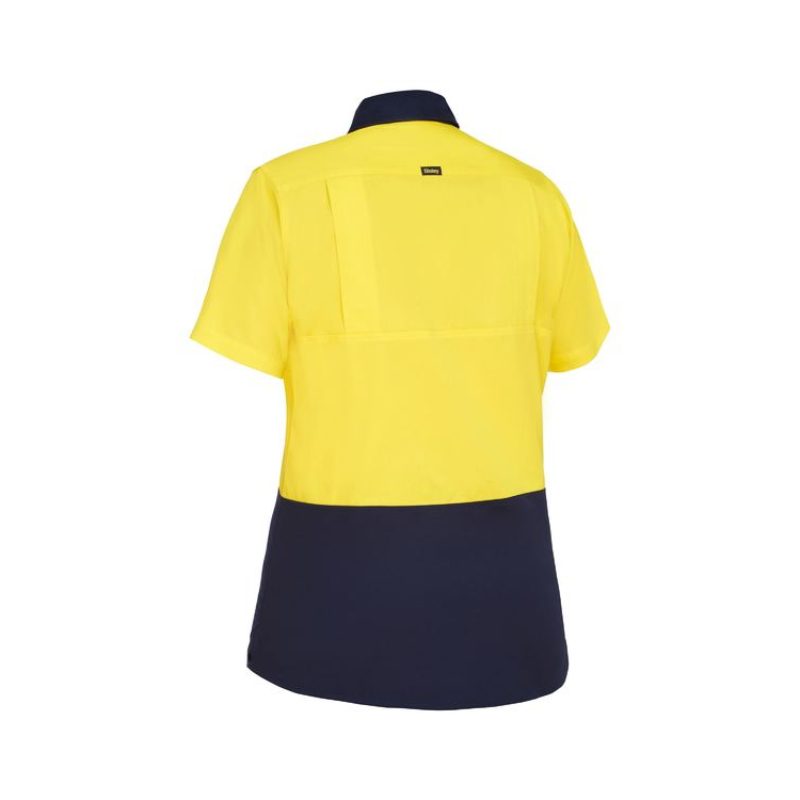 Bisley Ladies Cool Lightweight Hi Vis Drill Shirt BL1895 - Image 4