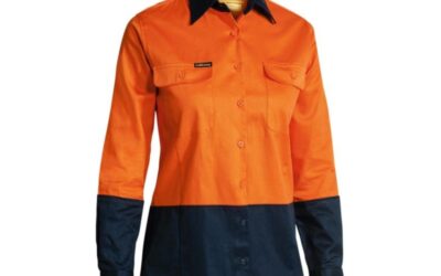 Bisley Ladies Hi Vis Drill Shirt BL6267