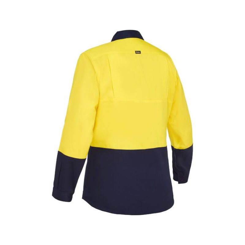Bisley Ladies Cool Lightweight Hi Vis Drill Shirt BL6895 - Image 2