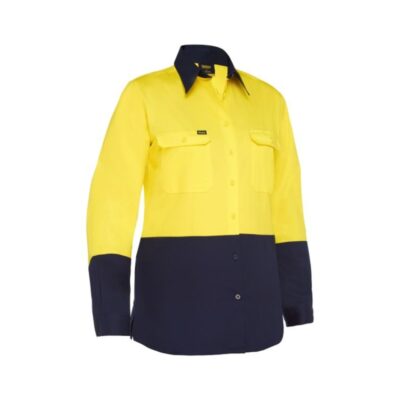 Bisley Ladies Cool Lightweight Hi Vis Drill Shirt BL6895