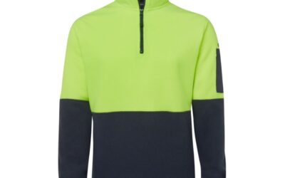 JBs Wear Hi Vis 1/2 Zip Polar Fleece Jumper 6HVPF