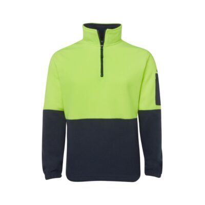 JBs Wear Hi Vis 1/2 Zip Polar Fleece Jumper 6HVPF